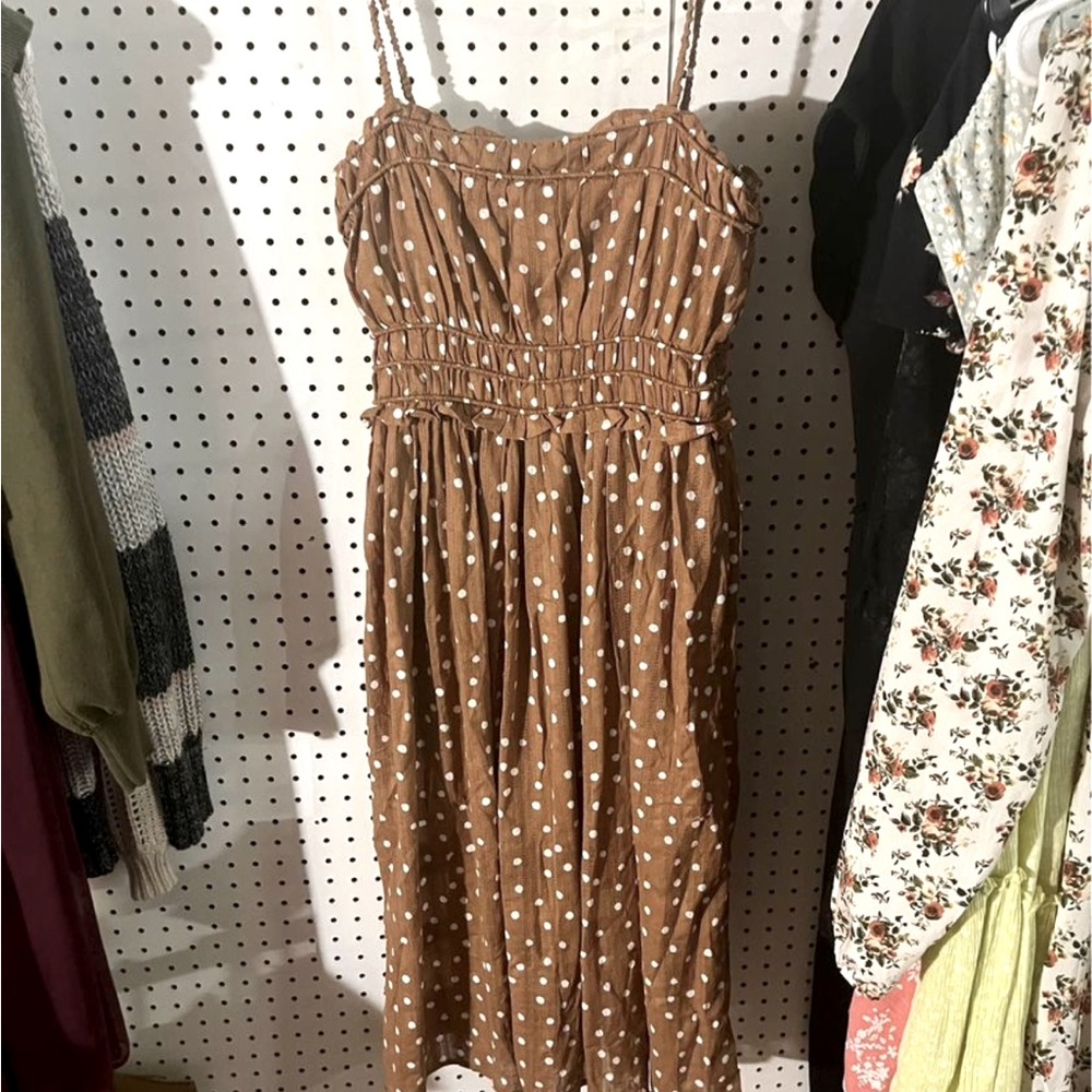 Maurice’s sundress. NWOT! Brown and white. Midi length.
